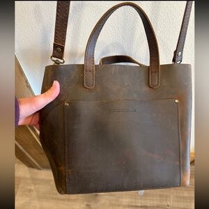 Medium cross body Portland Leather Goods bag canyon